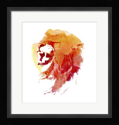 Framed Angry Lion Print