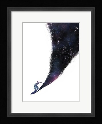 Framed Surfing The Universe Print