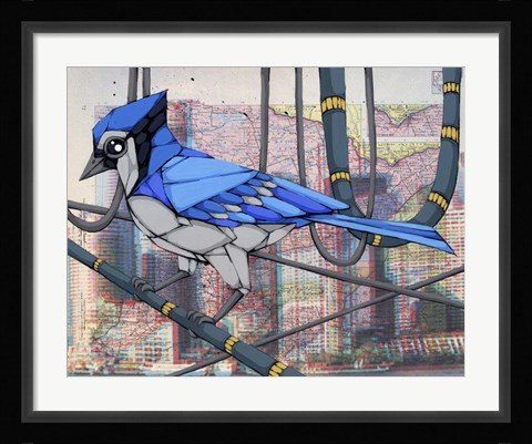 Framed Life Among Wires Print