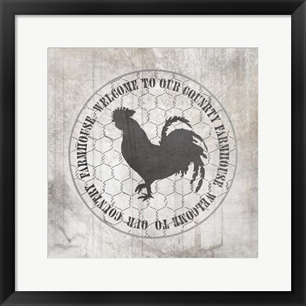 Framed Down On The Farm Country V5 Print