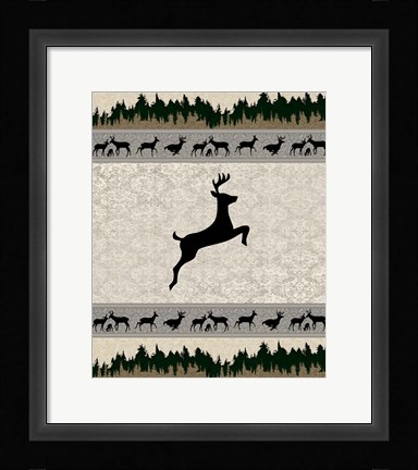 Framed Deer Surface Pattern V1 10 Print