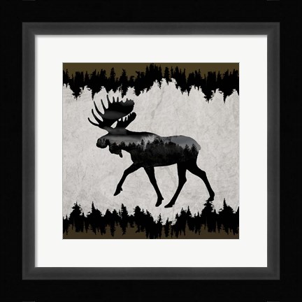 Framed Rustic Lodge Collection V1 1 Print