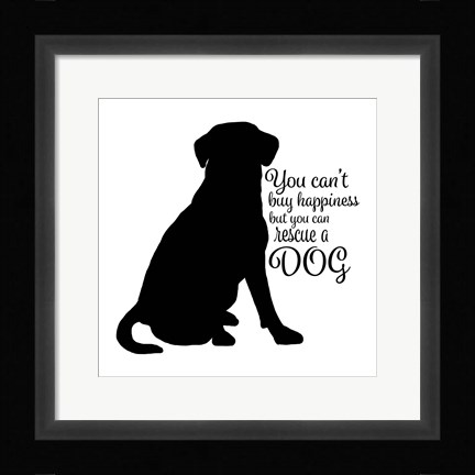 Framed Rescue Dog 9 Print