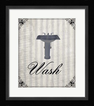 Framed Beloved Bath Grey 2 Print