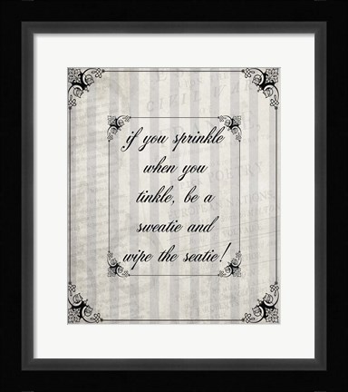 Framed Beloved Bath Grey 3 Print