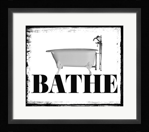 Framed Beloved Bath - Bathe Print