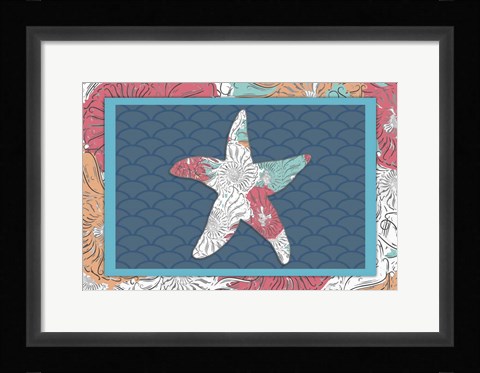 Framed Sea Side BoHo - Starfish Print