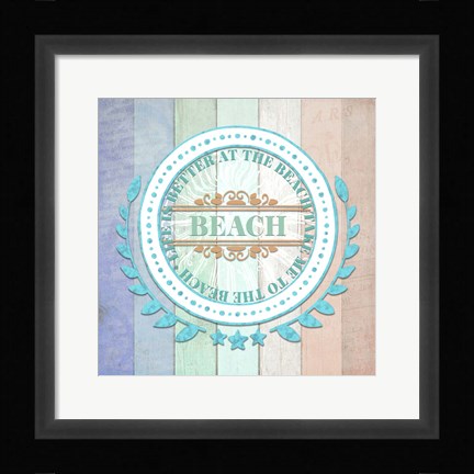Framed Sea Side Gypsy V4 Sign 1 Print