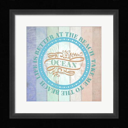 Framed Sea Side Gypsy V4 Sign 2 Print