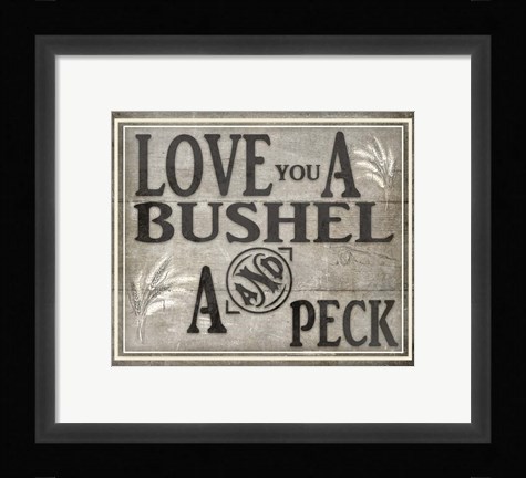 Framed Love You BK2 Print