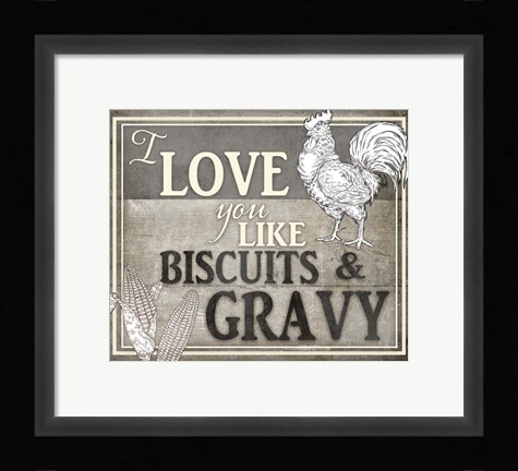 Framed Vintage Farm Sign - Local Farmer - Love You Print