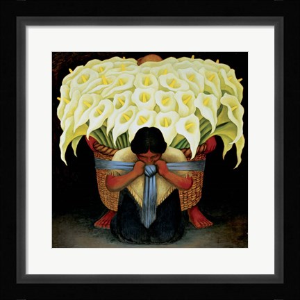 Framed El Vendedor de Alcatraces Print