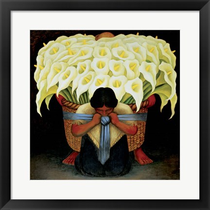 Framed El Vendedor de Alcatraces Print