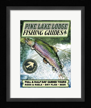 Framed Pine Lake Lodge Print