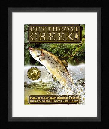 Framed Cutthroat Creek Brown Trout Print