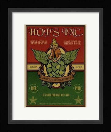 Framed Hop's Inc Print
