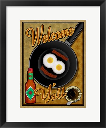 Framed Welcome Y'all Print