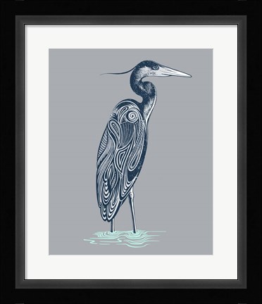 Framed Blue Heron Print