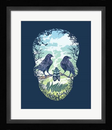 Framed Nature Skull Print