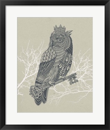 Framed Owl King Print