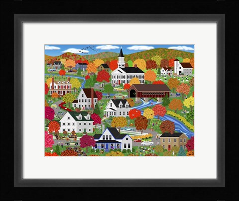 Framed New England Autumn Print