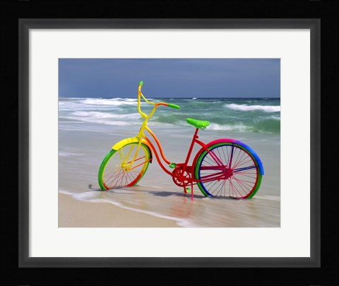 Framed Rainbow Bike Print