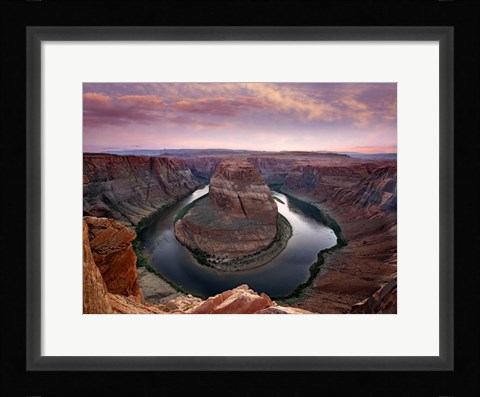 Framed Horseshoe Bend Dusk Print