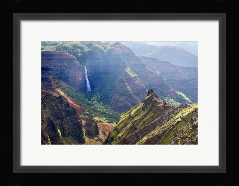 Framed Kauai Waimea Canyon Waipoo Falls Print