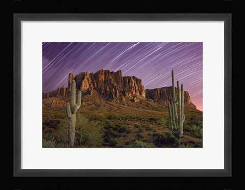 Framed Lost Dutchman Star Trails Print