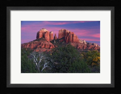 Framed Sedona Cathedral Rock Dusk Print