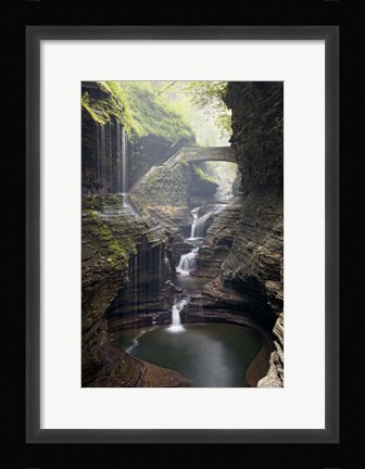 Framed Watkins Glen Rainbow Bridge Print