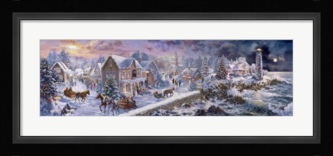 Framed Holiday at Seaside Print
