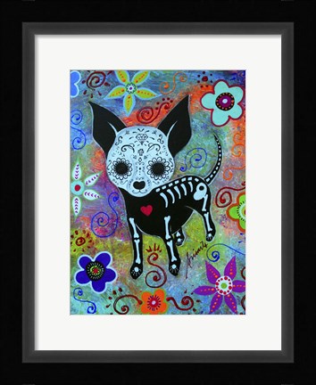 Framed Chihuahua Dog Black Face Al Print