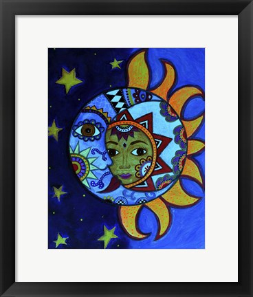 Framed La Luna El Sol Estrellado Print