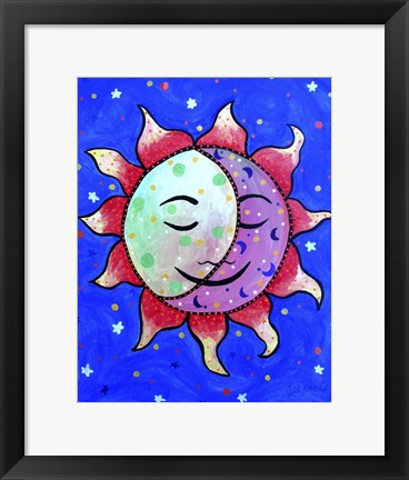 Framed Midnight Sun And Moon Print