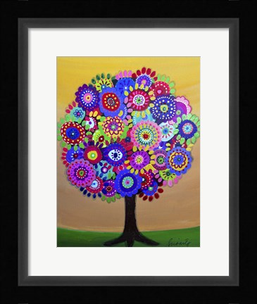 Framed Sunny Tree Of Life Print