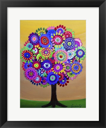 Framed Sunny Tree Of Life Print