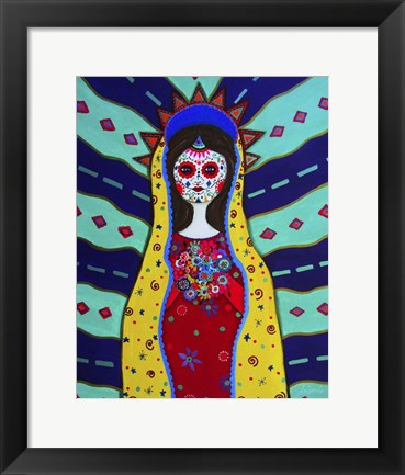 Framed Virgin Guadalupe Dia De Los Muertos Print