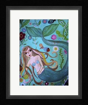 Framed Mermaid Under The Sea Print