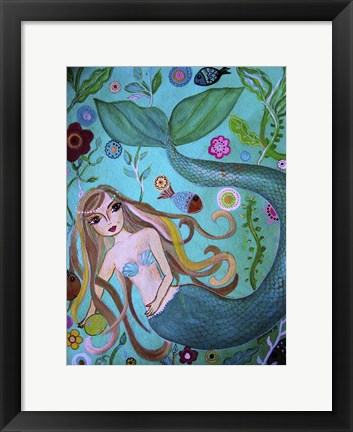 Framed Mermaid Under The Sea Print