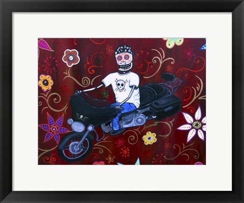 Framed Street Glider Harley Print