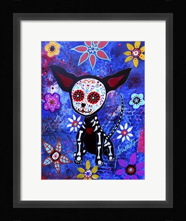Framed Chihuahua Dia De Los Muertos Print