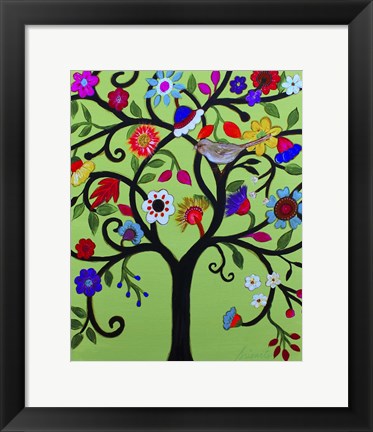 Framed Special Tree Of Life Whimsical Print