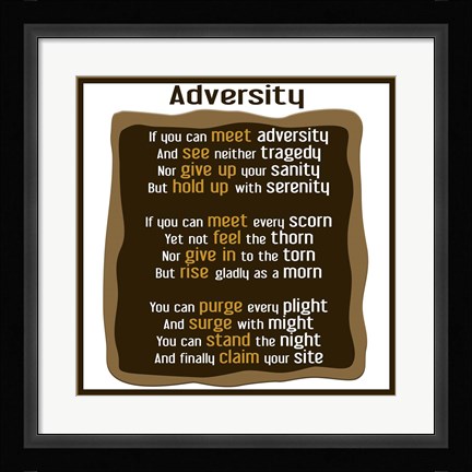 Framed Adversity Print