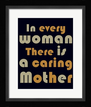 Framed Caring Mother Print