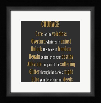 Framed Courage Print