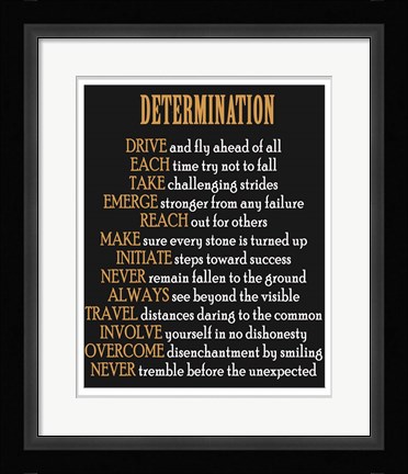 Framed Determination Print