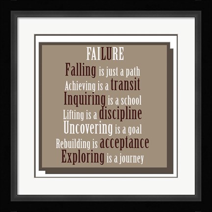 Framed Failure 1 Print