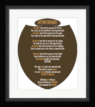 Framed Getting Prepared Print
