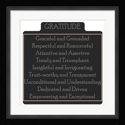 Framed Gratitude 1 Print